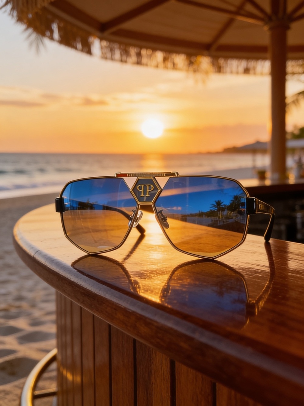 Philipp Plein Men's Silver Frame Sunglasses